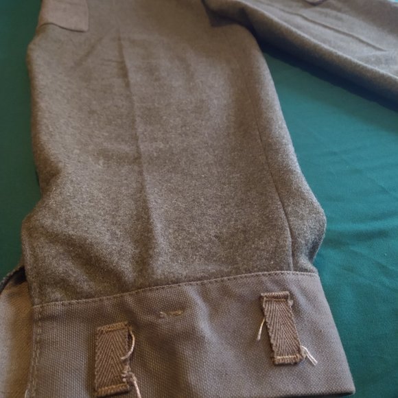 Vintage 1941 WW2 Swedish 104 Wool Military Cargo Field Pants - Picture 7 of 8